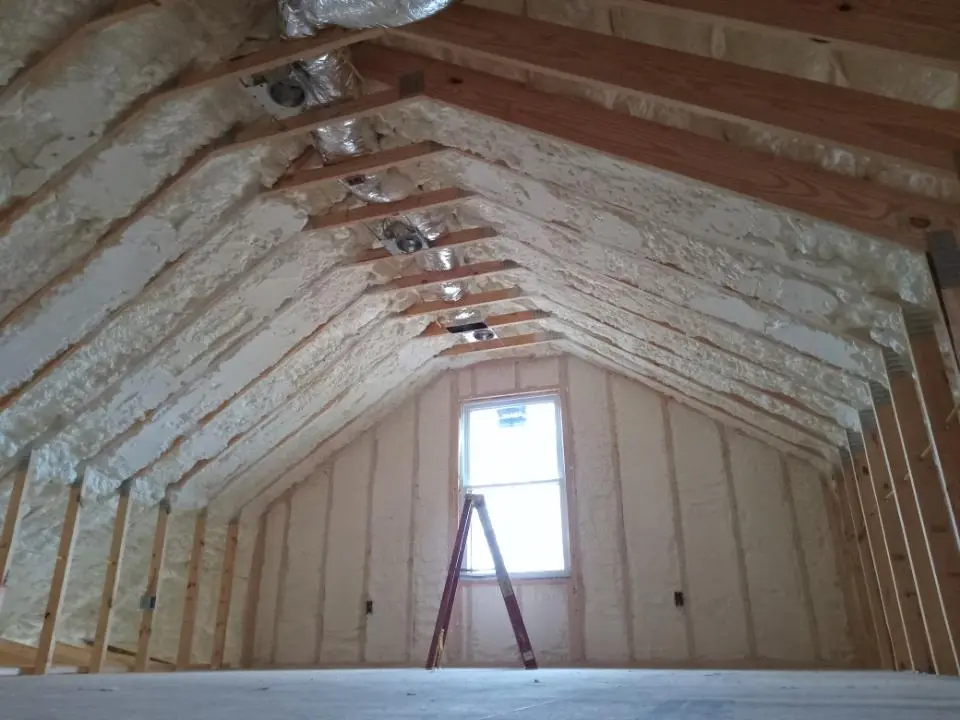 Spray foam roofing application for Crawl Space Insulation project in Warrenton